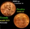 1961-p Lincoln Cent 1c Grades GEM+ Unc RD