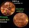 1962-p Lincoln Cent 1c Grades GEM+ Unc RD