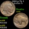 1913-p Ty I Buffalo Nickel 5c Grades Choice AU
