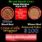 Mixed small cents 1c orig shotgun roll, 1946-p Lincoln Cent, Wheat Cent other end, Coca Cola Brandt
