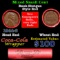Mixed small cents 1c orig shotgun roll, 1944-d Lincoln Cent, Wheat Cent other end, Coca Cola Brandt