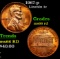 1967-p Lincoln Cent 1c Grades GEM+ Unc RD
