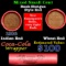 Mixed small cents 1c orig shotgun roll, Wheat Cent, 1906 Indian Cent other end, Coca Cola Brandt Wra