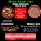 Mixed small cents 1c orig shotgun roll, 1958-d Lincoln Cent, Wheat Cent other end, Coca Cola Brandt