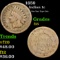 1859 Indian Cent 1c Grades f+