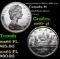 1965 Canada $1 Silver, Large Beads, Blunt 5 KM# 64 Grades GEM+ PL