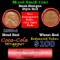 Mixed small cents 1c orig shotgun roll, 1958-d Lincoln Cent, Wheat Cent other end, Coca Cola Brandt