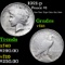1921-p Peace Dollar $1 Grades vf+