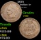1875 Indian Cent 1c Grades vf++
