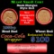 Mixed small cents 1c orig shotgun roll, 1956-p Lincoln Cent, Wheat Cent other end, Coca Cola Brandt