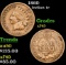 1860 Indian Cent 1c Grades xf+