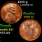 1955-p Lincoln Cent 1c Grades GEM+ Unc RD