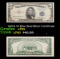 1953A $5 Blue Seal Silver Certificate Grades vf+