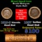 Mixed small cents 1c orig shotgun roll, 1919-s Lincoln Cent, 1887 Indian Cent other end, Brandt Wrap