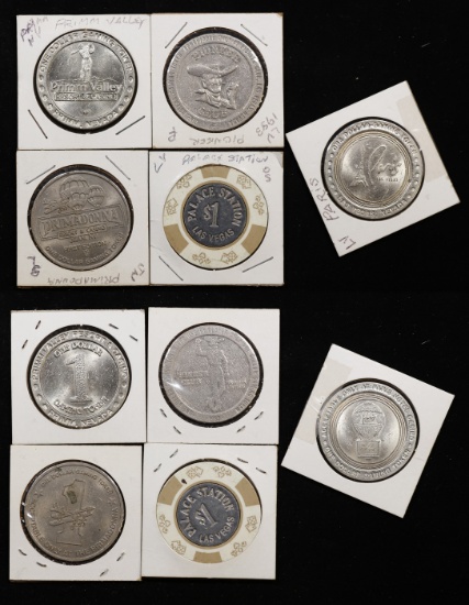 Group of 5 Casino Tokens
