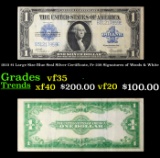 1923 $1 Large Size Blue Seal Silver Certificate, Fr-238 Signatures of Woods & White Grades vf++