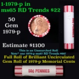 Shotgun Lincoln 1c roll, 1974-p 50 pcs Brandt 50c Wrapper.