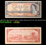 1955-1961 (1954 Issue) Canada 2 Dollars Banknote P# 76a, Sig. Beattie-Coyne Grades vf++