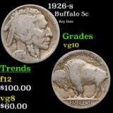 1926-s Buffalo Nickel 5c Grades vg+