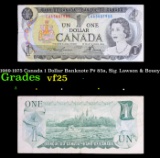 1969-1975 Canada 1 Dollar Banknote P# 85a, Sig. Lawson & Bouey Grades vf+