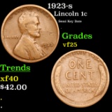 1923-s Lincoln Cent 1c Grades vf+