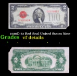 1928D $2 Red Seal United States Note Grades vf details