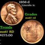 1956-d Lincoln Cent 1c Grades GEM++ Unc RD