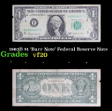 1963B $1 'Barr Note' Federal Reserve Note Grades vf, very fine