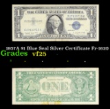 1957A $1 Blue Seal Silver Certificate Fr-1620 Grades vf+