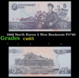 1998 North Korea 5 Won Banknote P#?40 Grades Gem CU