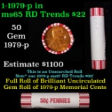 Shotgun Lincoln 1c roll, 1979-p 50 pcs Brandt 50c Wrapper.