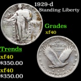 1920-d Standing Liberty Quarter 25c Grades xf