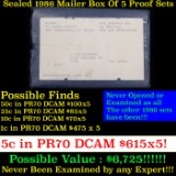 Original sealed box 5- 1986 United States Mint Proof Sets