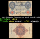 1914 Imperial Germany 20 Mark Note P: 46B Grades vf+