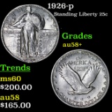 1926-p Standing Liberty Quarter 25c Grades Choice AU/BU Slider+