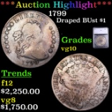 ***Auction Highlight*** 1799 Draped Bust Dollar $1 Graded vg10 By SEGS (fc)