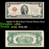 1928G $2 Red Seal United States Note Grades vf+