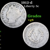 1912-d Liberty Nickel 5c Grades vg, very good