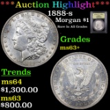 ***Auction Highlight*** 1888-s Morgan Dollar $1 Graded Select+ Unc BY USCG (fc)