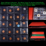 Page of 20 Different Date Lincoln 1 Cents Most Red and 1 Steel, Most Gem Unc or Better