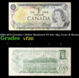 1969-1975 Canada 1 Dollar Banknote P# 85c, Sig. Crow & Bouey Grades vf, very fine