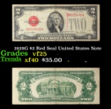 1928G $2 Red Seal United States Note Grades vf+