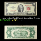 1953 $2 Red Seal United States Note Fr-1509 Grades vf++