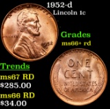 1952-d Lincoln Cent 1c Grades GEM++ RD