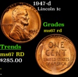1947-d Lincoln Cent 1c Grades GEM++ Unc RD