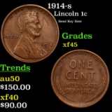 1914-s Lincoln Cent 1c Grades xf+