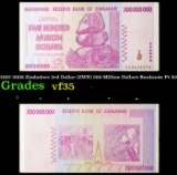 2007-2008 Zimbabwe 3rd Dollar (ZWR) 500 Million Dollars Banknote P# 82 Grades vf++