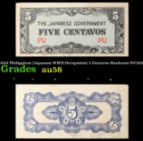 1942 Philippines (Japanese WWII Occupation) 5 Centavos Banknote P#?103 Grades Choice AU/BU Slider