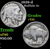 1928-d Buffalo Nickel 5c Grades vf++
