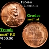 1954-s Lincoln Cent 1c Grades GEM++ Unc RD